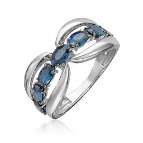 Кольцо из белого золота Platina с сапфиром 01-5865-00-102-1120 фото