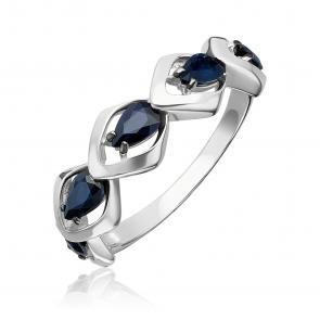 Кольцо из белого золота Platina с сапфиром 01-5871-00-102-1120 фото