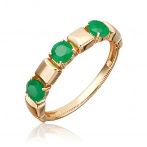 Золотое кольцо Platina с изумрудом 01-5872-00-103-1110 фото