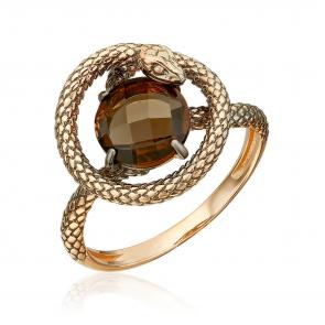 Золотое кольцо Символ года Змея Platina с кварцем 01-5878-00-202-1110 фото