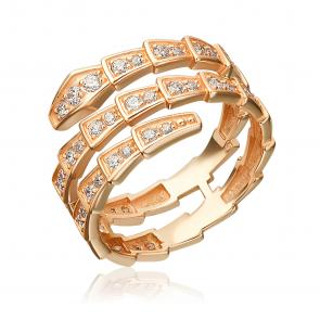 Золотое кольцо Символ года Змея Platina с фианитом 01-5887-00-401-1110 фото