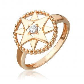 Золотое кольцо Platina с фианитом 01-5889-00-401-1110 фото