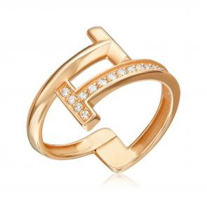 Золотое кольцо Platina с фианитом 01-5891-00-401-1110 фото