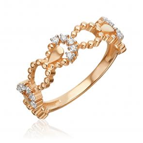 Золотое кольцо Platina с фианитом 01-5895-00-401-1110 фото