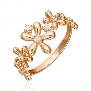 Золотое кольцо Platina с фианитом 01-5896-00-401-1110 фото