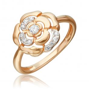 Золотое кольцо Platina с фианитом 01-5898-00-401-1110 фото