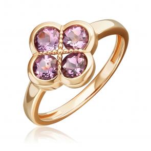 Золотое кольцо Platina с аметистом 01-5908-00-203-1110 фото