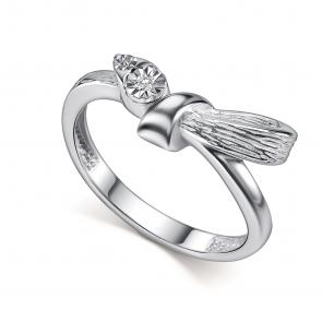 Серебряное кольцо АЛЬКОР с бриллиантом 01-5908/000Б-00 фото
