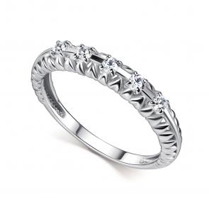 Серебряное кольцо АЛЬКОР с муассанитом 01-5915/000М-00 фото