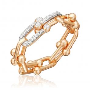 Золотое кольцо Platina с фианитом 01-5916-00-401-1110 фото