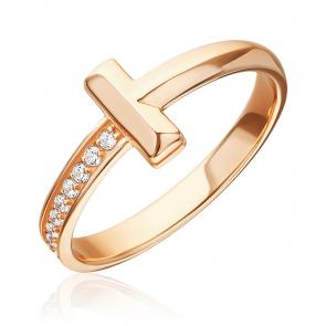 Золотое кольцо Platina с фианитом 01-5920-00-401-1110 фото