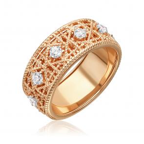 Золотое кольцо Platina с фианитом 01-5921-00-401-1110 фото