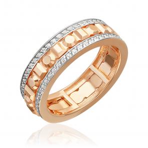 Золотое кольцо Platina с фианитом 01-5924-00-401-1110 фото