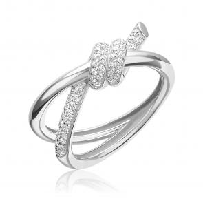 Кольцо из белого золота Platina с фианитом 01-5925-00-401-1120 фото