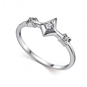 Серебряное кольцо АЛЬКОР с бриллиантом 01-5925/000Б-00 фото
