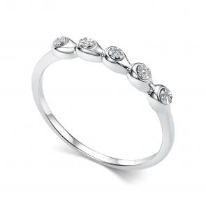 Серебряное кольцо АЛЬКОР с бриллиантом 01-5928/000Б-00 фото