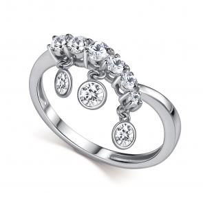 Серебряное кольцо АЛЬКОР с фианитом 01-5960/00СВ-00 фото