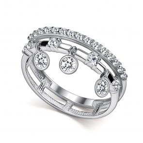 Серебряное кольцо АЛЬКОР с фианитом 01-5961/00СВ-00 фото