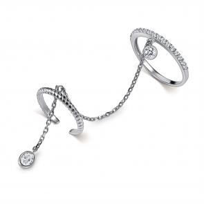 Серебряное кольцо АЛЬКОР с фианитом 01-5964/00СВ-00 фото