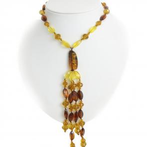 Колье Янтарная волна с янтарём 016-00000 фото