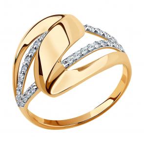 Золотое кольцо SOKOLOV с фианитом 016769 фото