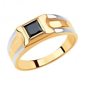 Золотое кольцо SOKOLOV с фианитом 018403 фото