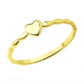 Кольцо из лимонного золота SOKOLOV 019140-2 фото