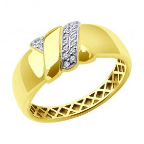 Золотое кольцо SOKOLOV с фианитом 019511-2 фото