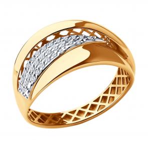 Золотое кольцо SOKOLOV с фианитом 019531 фото