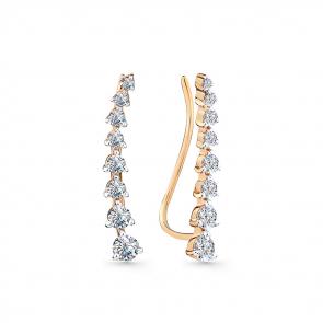 Золотые серьги Мастер Бриллиант с фианитом 01M002-0783-0001-011 фото