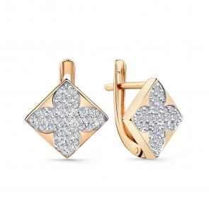 Золотые серьги Мастер Бриллиант с фианитом 01M002-0784-0001-011 фото