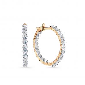 Золотые серьги Мастер Бриллиант с фианитом 01M002-0790-0001-011 фото