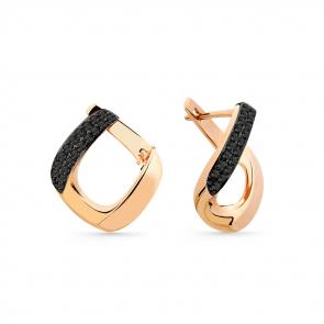 Золотые серьги Мастер Бриллиант с фианитом 01M002-0822-0005-012 фото