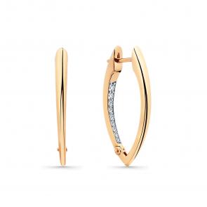 Золотые серьги Мастер Бриллиант с фианитом 01M002-0826-0001-011 фото