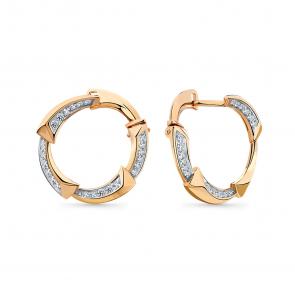 Золотые серьги Мастер Бриллиант с фианитом 01M002-0940-0001-011 фото