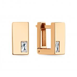 Золотые серьги Мастер Бриллиант с фианитом 01M002-0951-0001-010 фото