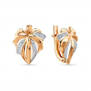 Золотые серьги Мастер Бриллиант с фианитом 01M002-0971-0001-011 фото