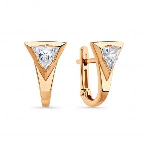 Золотые серьги Мастер Бриллиант с фианитом 01M002-0972-0001-011 фото