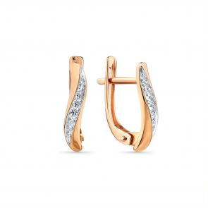 Золотые серьги Мастер Бриллиант с фианитом 01M002-0985-0001-011 фото