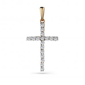 Золотая подвеска Мастер Бриллиант с фианитом 01M004-0046-0001-011 фото