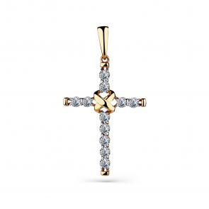 Золотая подвеска Мастер Бриллиант с фианитом 01M004-0047-0001-011 фото