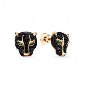 Золотые серьги Мастер Бриллиант с фианитом 01M005-0145-0052-012 фото