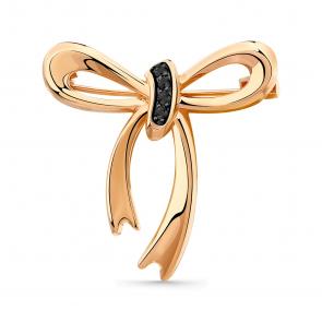 Золотая брошь Мастер Бриллиант с фианитом 01M007-0045-0005-012 фото