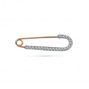 Золотая булавка Мастер Бриллиант с фианитом 01M007-0054-0001-011 фото