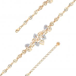 Золотой браслет Мастер Бриллиант с фианитом 01M008-0086-0001-011 фото