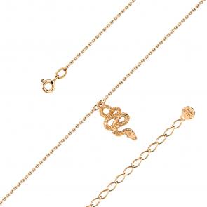 Золотой браслет на ногу Символ года Змея Мастер Бриллиант 01M008-0112-0000-010 фото