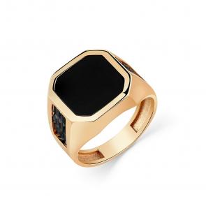 Золотое кольцо Мастер Бриллиант с агатом 01M01-3-473-0900-012 фото