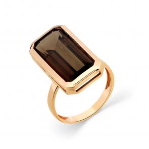 Золотое кольцо Мастер Бриллиант с раухтопазом 01M01-3-598-0400-010 фото
