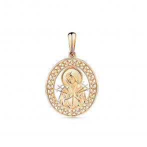 Золотая подвеска-иконка Божией Матери Семистрельная Мастер Бриллиант 01M010-0214-0000-010 фото