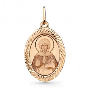 Золотая подвеска-иконка Святая блаженная Матрона Мастер Бриллиант 01M010-0225-3000-010 фото